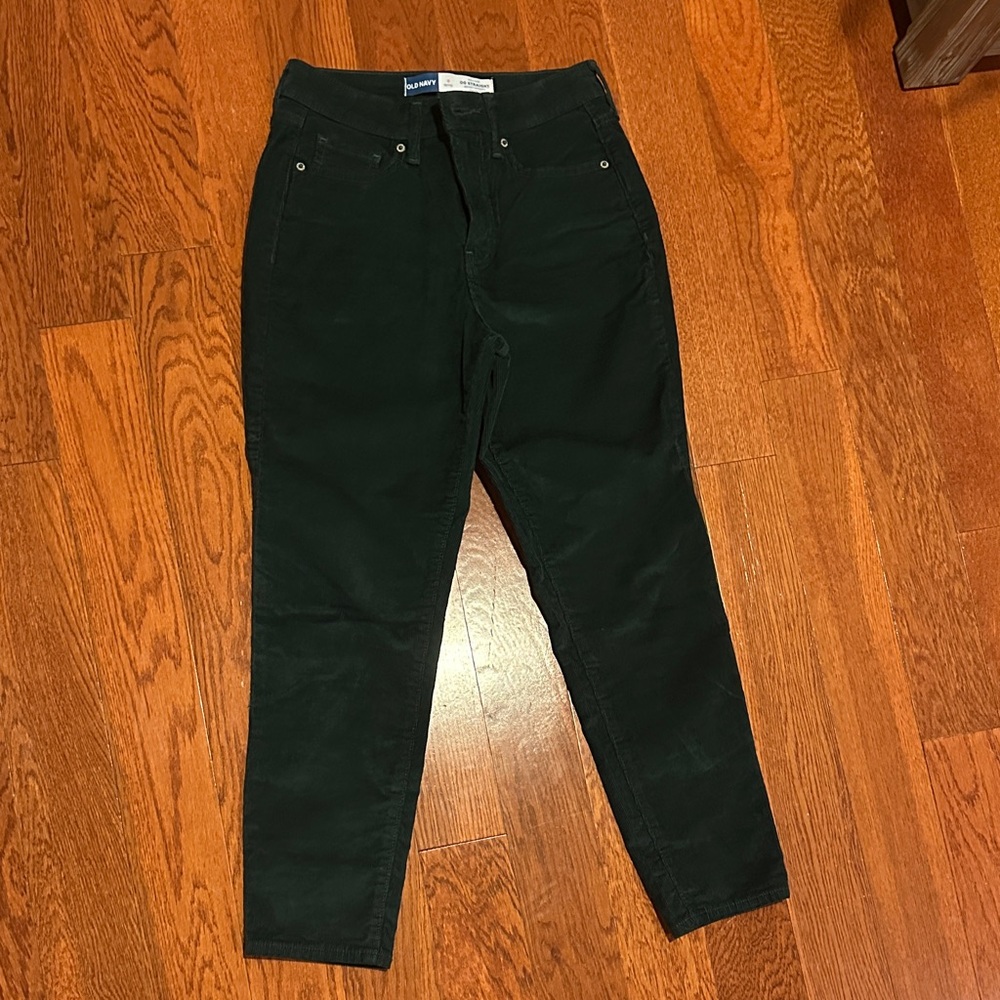 Old Navy Deep Green Ankle Corduroy pants